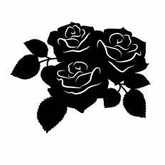 薔薇の花 シルエット イラストの無料ダウンロードサイト シルエットac