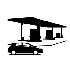 ガソリンスタンド シルエット イラストの無料ダウンロードサイト シルエットac