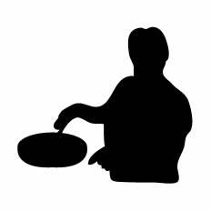 料理する男性 シルエット イラストの無料ダウンロードサイト シルエットac