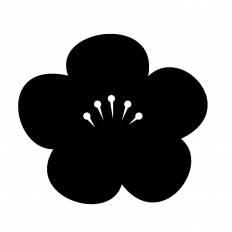梅 シルエット イラストの無料ダウンロードサイト シルエットac