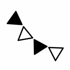 三角旗 シルエット イラストの無料ダウンロードサイト シルエットac