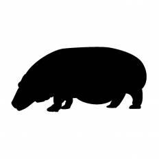 かば シルエット イラストの無料ダウンロードサイト シルエットac