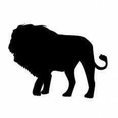 ライオン シルエット イラストの無料ダウンロードサイト シルエットac