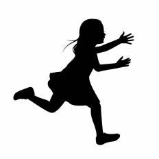 走る女の子 シルエット イラストの無料ダウンロードサイト シルエットac