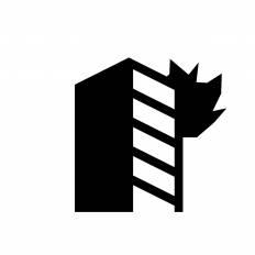 ビル火災 シルエット イラストの無料ダウンロードサイト シルエットac