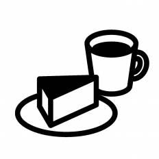 ケーキとコーヒー シルエット イラストの無料ダウンロードサイト シルエットac