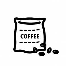 コーヒー豆 シルエット イラストの無料ダウンロードサイト シルエットac