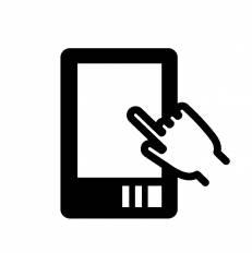 タブレット シルエット イラストの無料ダウンロードサイト シルエットac