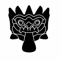 お面 シルエット イラストの無料ダウンロードサイト シルエットac