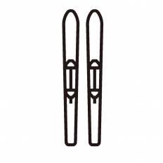 スキー板 シルエット イラストの無料ダウンロードサイト シルエットac