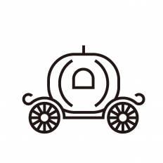 カボチャの馬車 シルエット イラストの無料ダウンロードサイト シルエットac