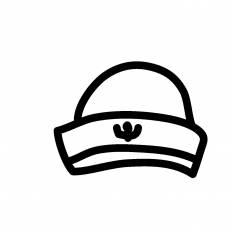 水兵帽 シルエット イラストの無料ダウンロードサイト シルエットac