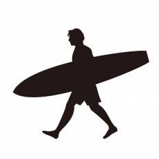 サーフィン シルエット イラストの無料ダウンロードサイト シルエットac