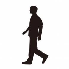 歩く男性 シルエット イラストの無料ダウンロードサイト シルエットac
