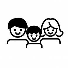 3人家族 シルエット イラストの無料ダウンロードサイト シルエットac