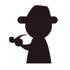 探偵 シルエット イラストの無料ダウンロードサイト シルエットac