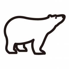 白クマ シルエット イラストの無料ダウンロードサイト シルエットac