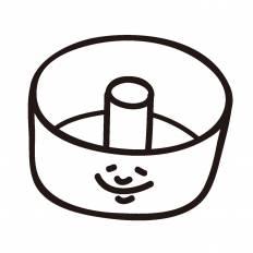シフォンケーキ型 シルエット イラストの無料ダウンロードサイト シルエットac