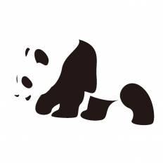 パンダ シルエット イラストの無料ダウンロードサイト シルエットac