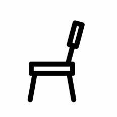 椅子 シルエット イラストの無料ダウンロードサイト シルエットac