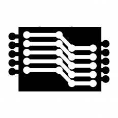 電子回路 シルエット イラストの無料ダウンロードサイト シルエットac