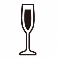 スパークリングワイン シルエット イラストの無料ダウンロードサイト シルエットac
