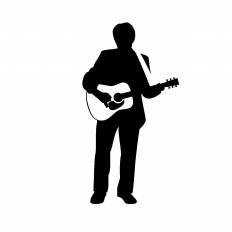 ギタリスト シルエット イラストの無料ダウンロードサイト シルエットac