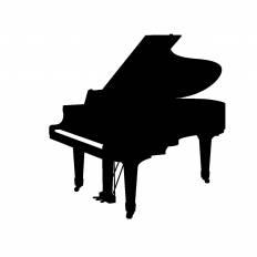 グランドピアノ シルエット イラストの無料ダウンロードサイト シルエットac