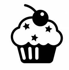 カップケーキ シルエット イラストの無料ダウンロードサイト シルエットac