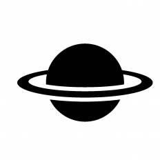 土星 シルエット イラストの無料ダウンロードサイト シルエットac