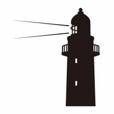 灯台 シルエット イラストの無料ダウンロードサイト シルエットac