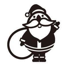 サンタクロース シルエット イラストの無料ダウンロードサイト シルエットac