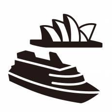 豪華客船 シルエット イラストの無料ダウンロードサイト シルエットac