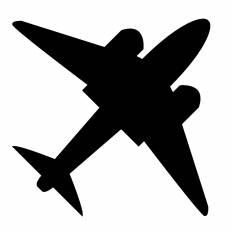 飛行機 シルエット イラストの無料ダウンロードサイト シルエットac
