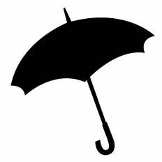 傘 シルエット イラストの無料ダウンロードサイト シルエットac