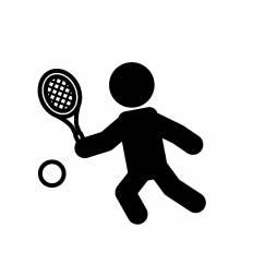 テニス シルエット イラストの無料ダウンロードサイト シルエットac