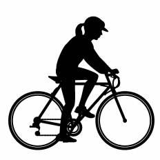 サイクリング シルエット イラストの無料ダウンロードサイト シルエットac