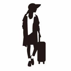旅行者 シルエット イラストの無料ダウンロードサイト シルエットac