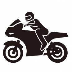 バイクレース シルエット イラストの無料ダウンロードサイト シルエットac