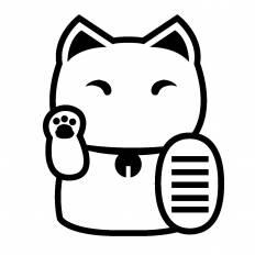 まねきねこ シルエット イラストの無料ダウンロードサイト シルエットac