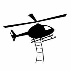 ヘリコプター シルエット イラストの無料ダウンロードサイト シルエットac
