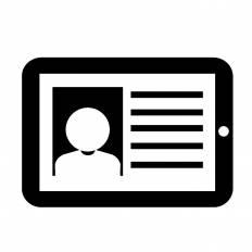 タブレット シルエット イラストの無料ダウンロードサイト シルエットac