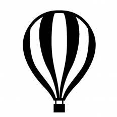 気球 シルエット イラストの無料ダウンロードサイト シルエットac