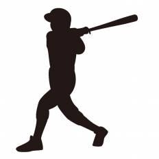 野球 シルエット イラストの無料ダウンロードサイト シルエットac