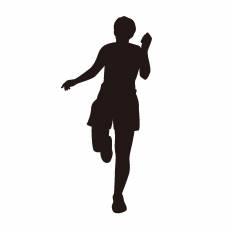 走る シルエット イラストの無料ダウンロードサイト シルエットac