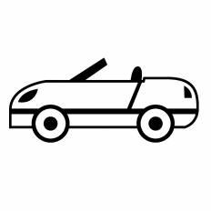 オープンカー シルエット イラストの無料ダウンロードサイト シルエットac