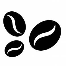 コーヒー豆 シルエット イラストの無料ダウンロードサイト シルエットac
