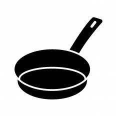 フライパン シルエット イラストの無料ダウンロードサイト シルエットac