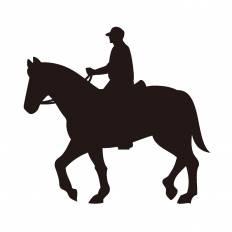 乗馬 シルエット イラストの無料ダウンロードサイト シルエットac