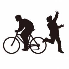 自転車事故 シルエット イラストの無料ダウンロードサイト シルエットac